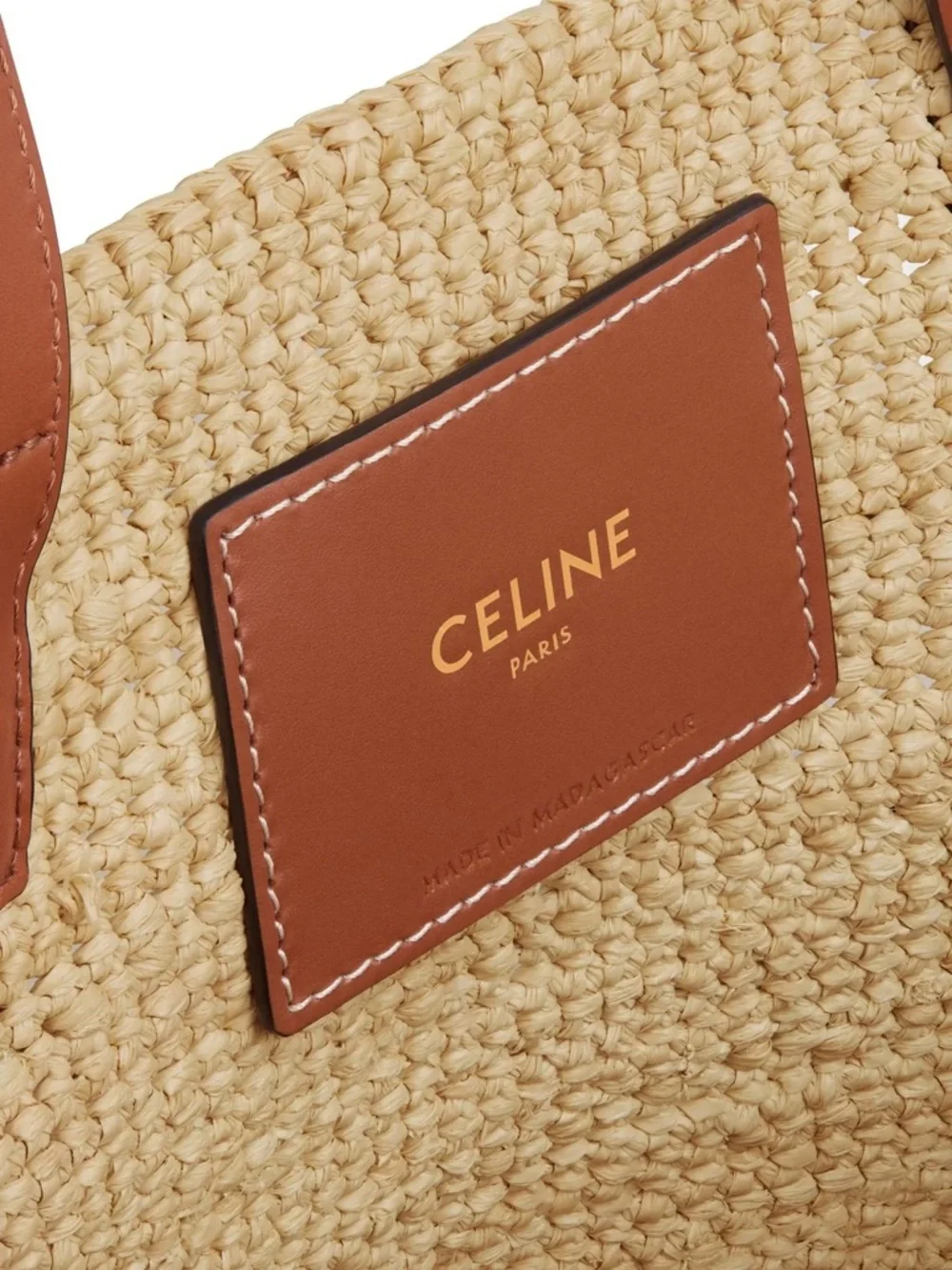 New Celine Teen Panier Raffia Tote Bag - Picture 4 of 4